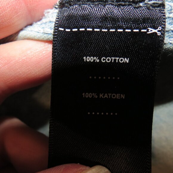 Harley Davidson Garage Men's Shirt Jean Button Long Sleeve Size Slim Large - Picture 11 of 12